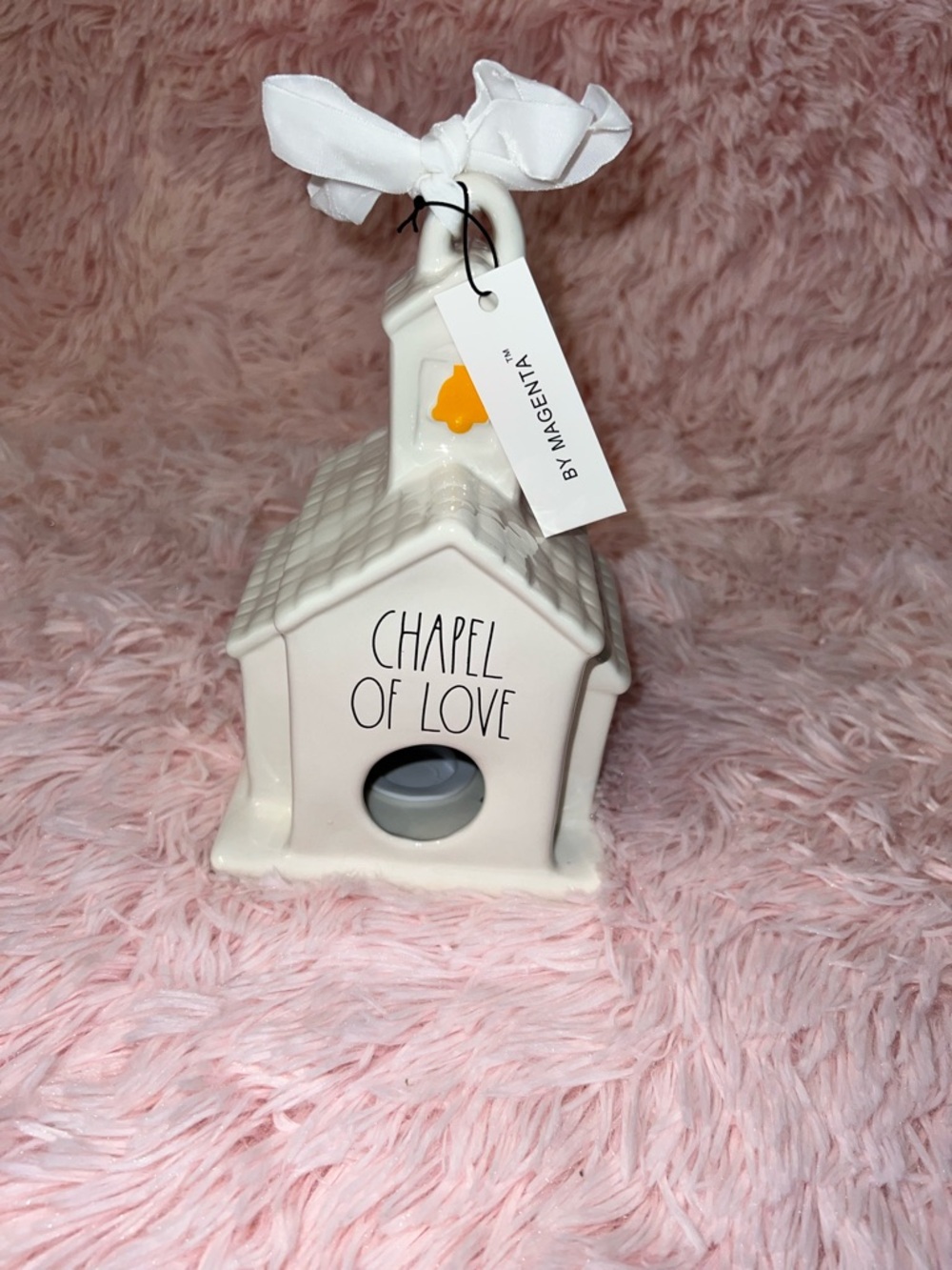 NEW Rae Dunn Chapel of Love Ceramic Birdhouse